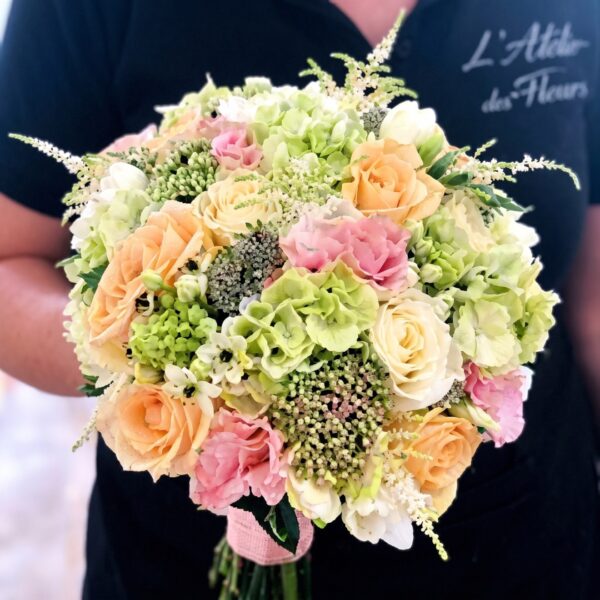 Buchet mireasă peach