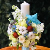 Lumanare botez mix de flori