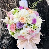 Lumanare botez mix de flori