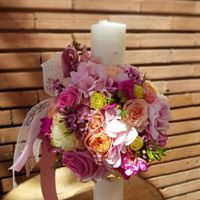 Lumanare botez mix de flori