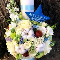 Lumanare botez mix de flori