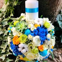 Lumanare botez mix de flori