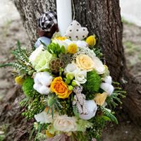 Lumanare botez mix de flori