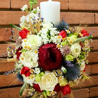 Lumanare botez mix de flori