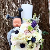 Lumanare botez mix de flori