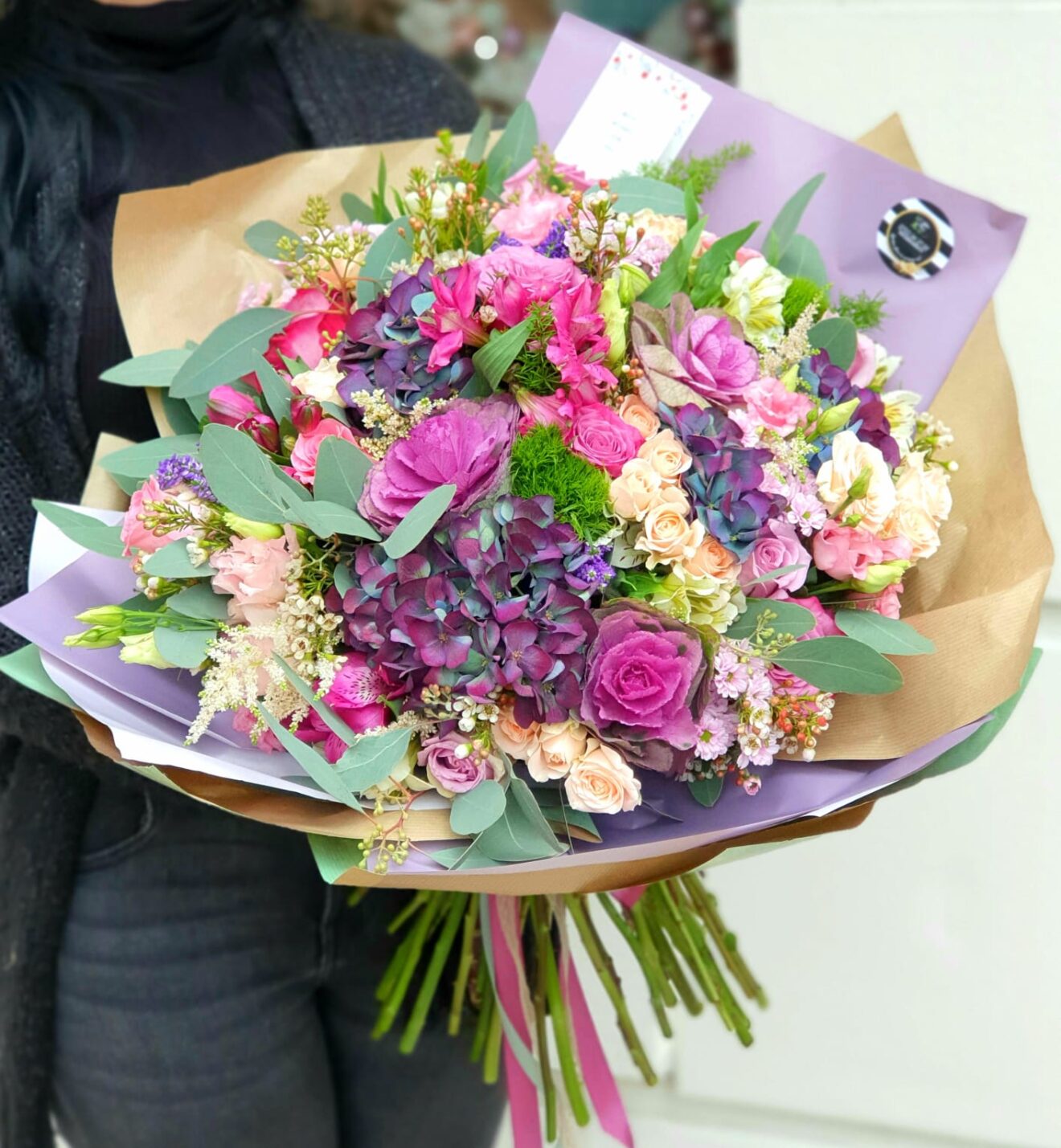Buchet mix de flori - pastel