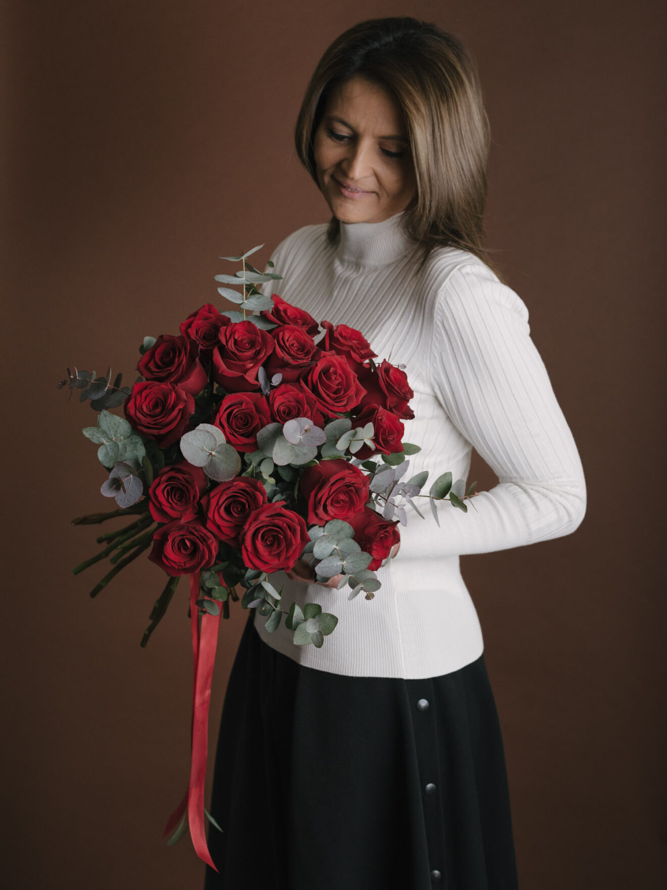 Buchet cu trandafiri roșii L’Atelier des Fleurs